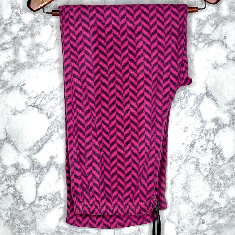 Anne Klein Sleep Lounge Fleece Set Pink Gray Herringbone Print Women’s Large - Picture 8 of 12